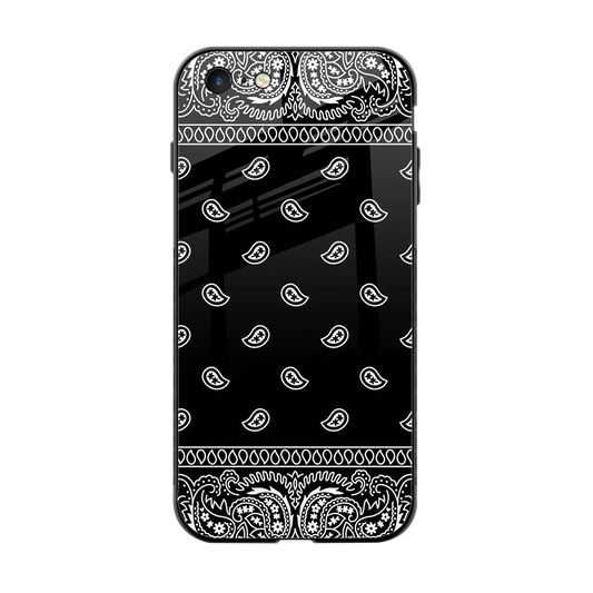 Paisley Black back phone cover | glass case for iphone 6s plus