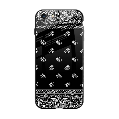 Paisley Black back phone cover | glass case for iphone 6s