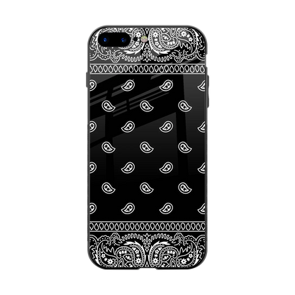 Paisley Black back phone cover | glass case for iphone 8 plus