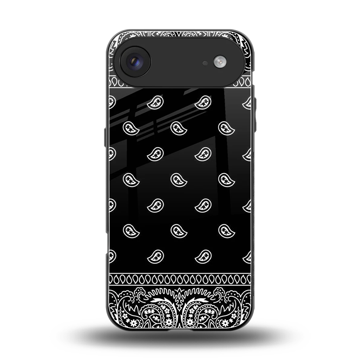 Paisley Black back phone cover | glass case for iphone air