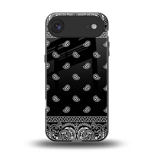 Paisley Black back phone cover | glass case for iphone air
