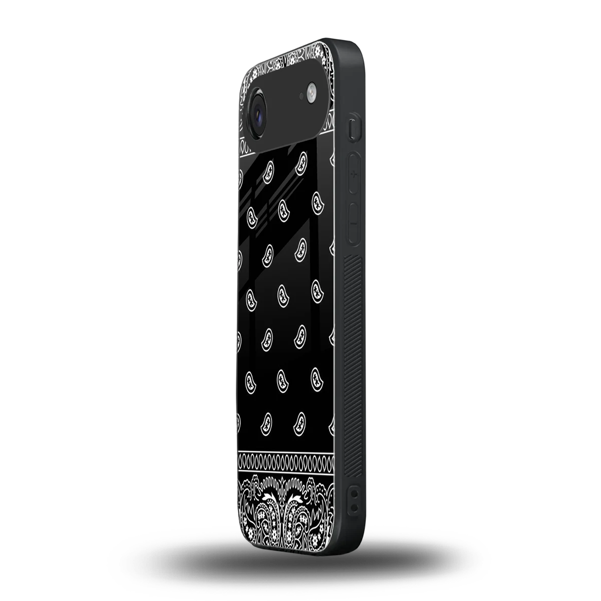 Paisley Black iphone air mobile cover | shockproof glass phone case