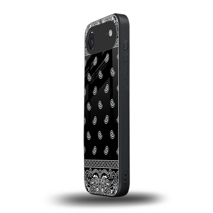 Paisley Black iphone air mobile cover | shockproof glass phone case