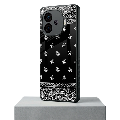 Paisley Black iqoo neo 10r 5g mobile cover | shockproof glass phone case