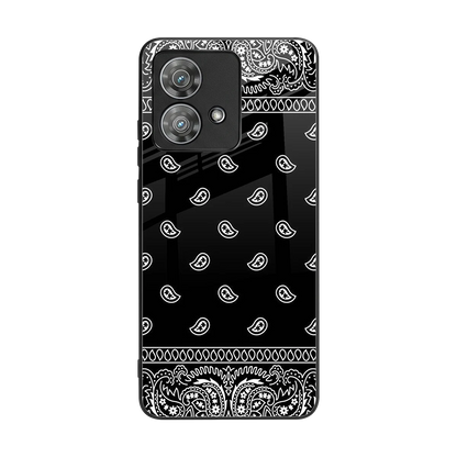 Paisley Black back phone cover | glass case for motorola edge 40 neo 5g