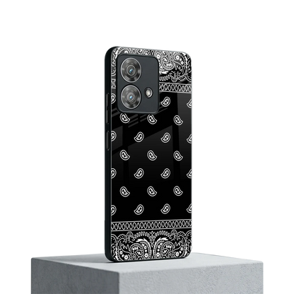 Paisley Black motorola edge 40 neo 5g mobile cover | shockproof glass phone case