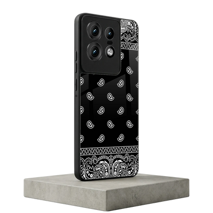 Paisley Black motorola edge 50 pro mobile cover | shockproof glass phone case