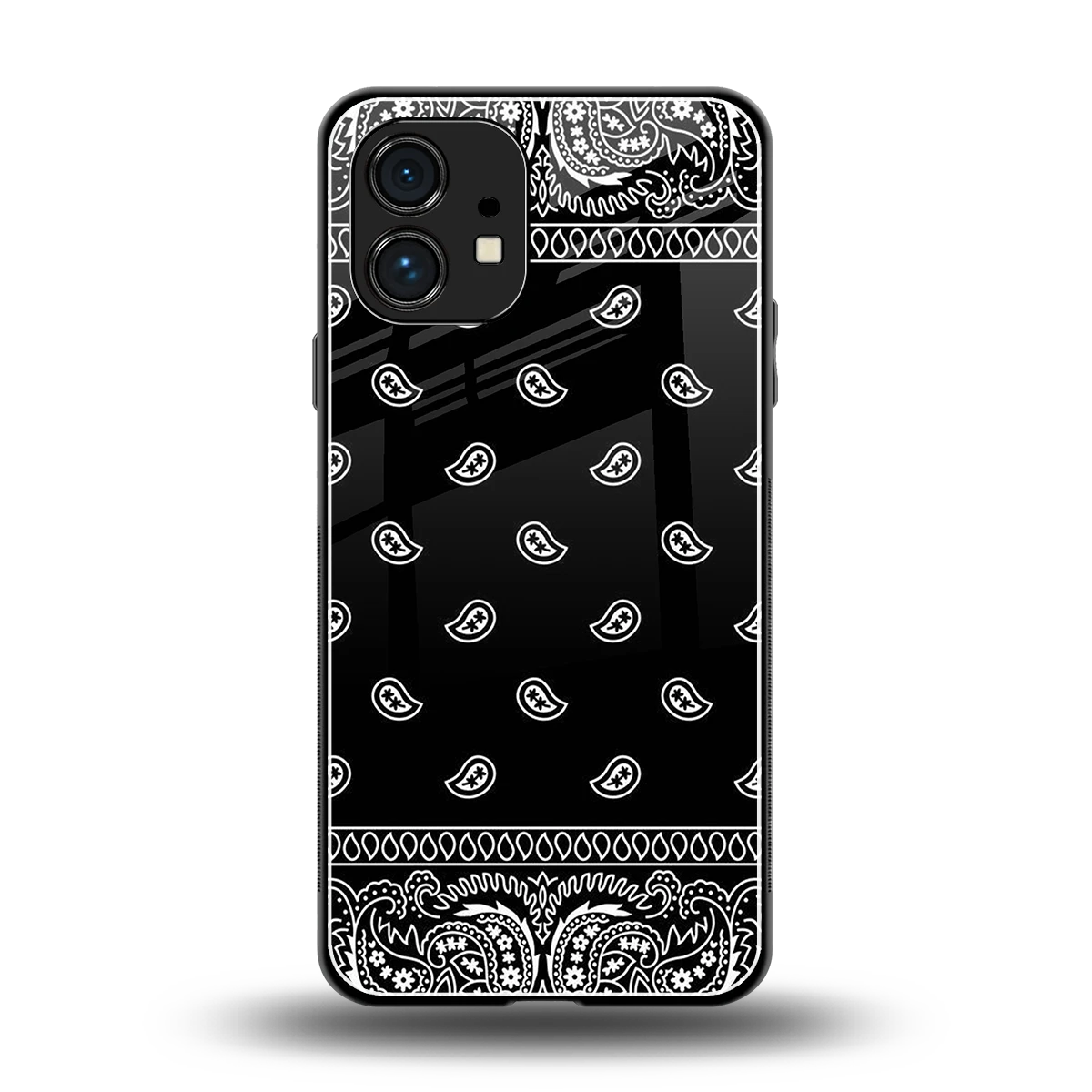 Paisley Black back phone cover | glass case for nothing phone 1