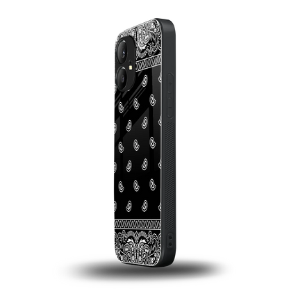 Paisley Black nothing phone 1 mobile cover | shockproof glass phone case