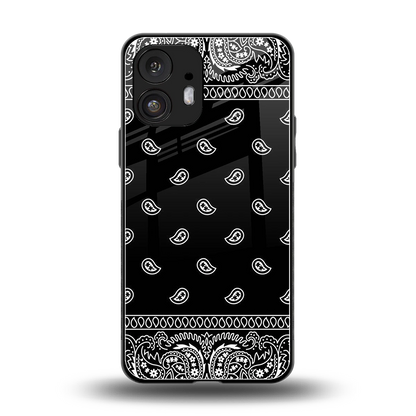 Paisley Black back phone cover | glass case for nothing phone 2