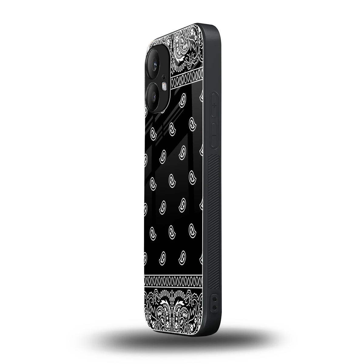 Paisley Black nothing phone 2 mobile cover | shockproof glass phone case