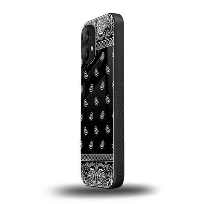 Paisley Black nothing phone 2 mobile cover | shockproof glass phone case
