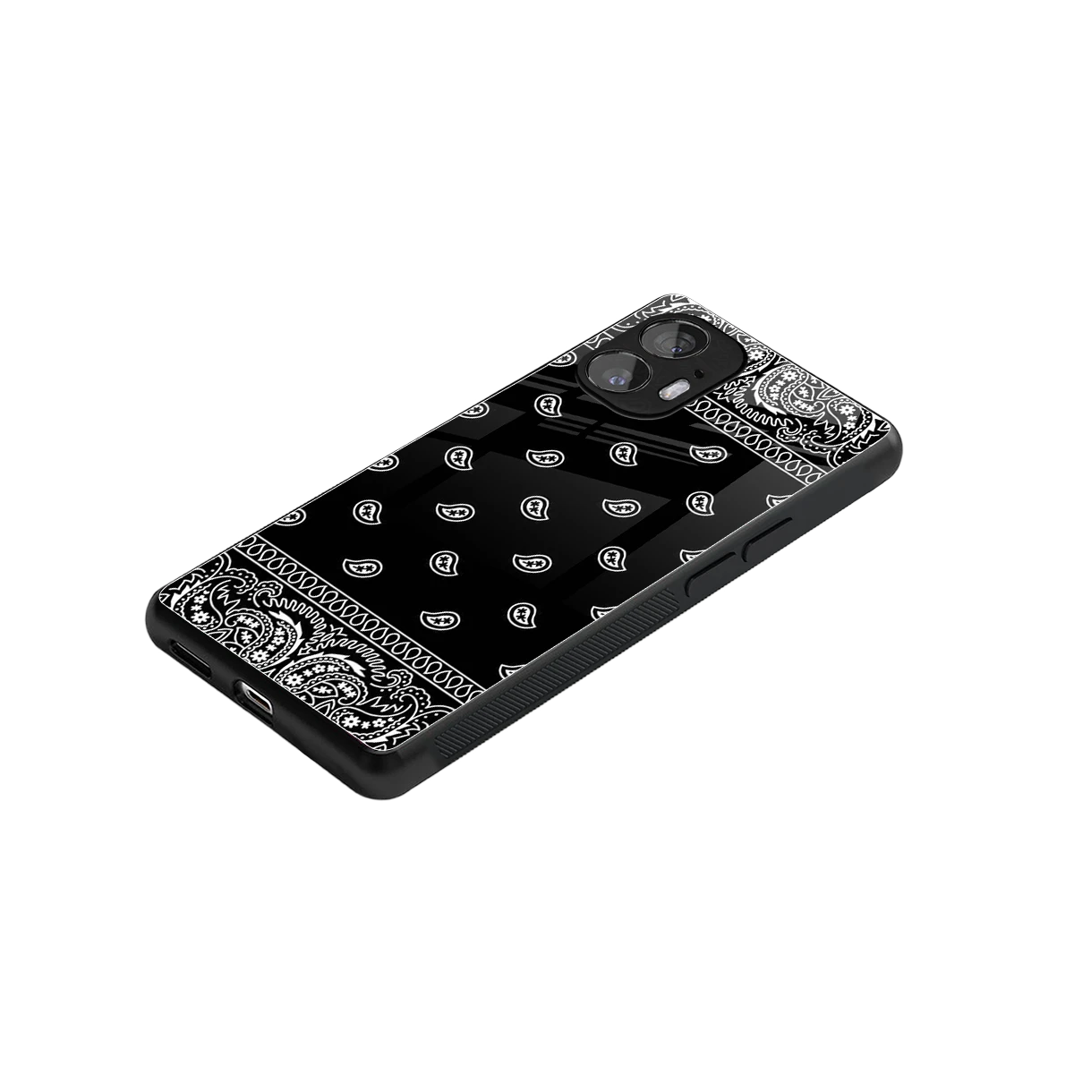 Paisley Black stylish phone case for nothing phone 2 | glossy glass and slim fit