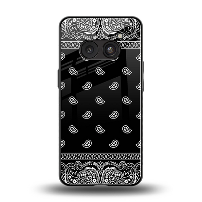 Paisley Black back phone cover | glass case for nothing phone 2a plus