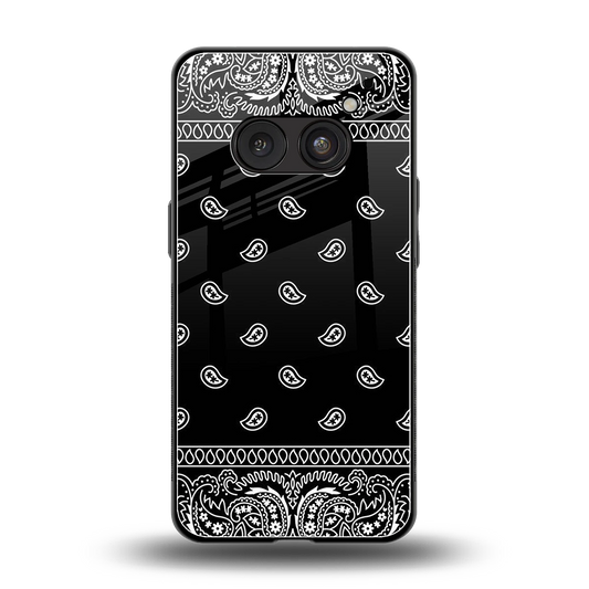 Paisley Black back phone cover | glass case for nothing phone 2a plus