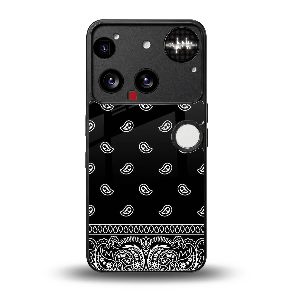 Paisley Black back phone cover | glass case for nothing phone 3