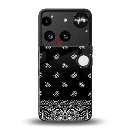 Paisley Black back phone cover | glass case for nothing phone 3