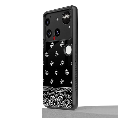 Paisley Black nothing phone 3 mobile cover | shockproof glass phone case