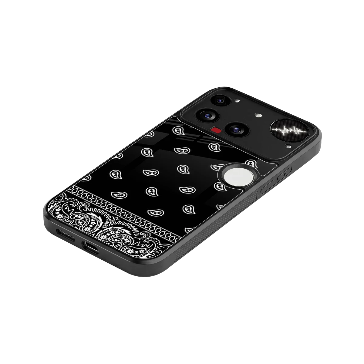 Paisley Black stylish phone case for nothing phone 3 | glossy glass and slim fit