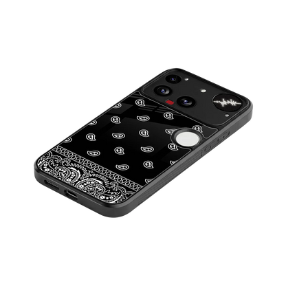 Paisley Black stylish phone case for nothing phone 3 | glossy glass and slim fit