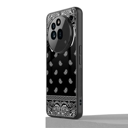 Paisley Black nothing phone 3a pro mobile cover | shockproof glass phone case
