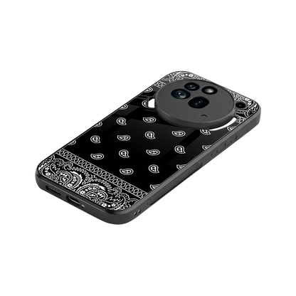 Paisley Black stylish phone case for nothing phone 3a pro | glossy glass and slim fit