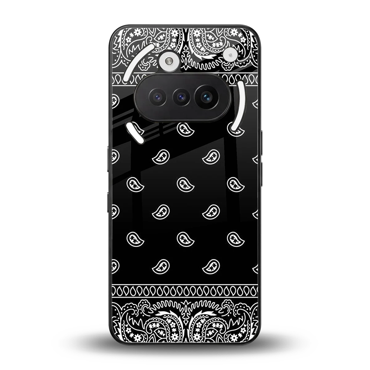 Paisley Black back phone cover | glass case for nothing phone 3a