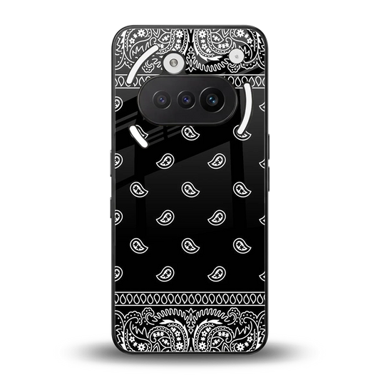 Paisley Black back phone cover | glass case for nothing phone 3a