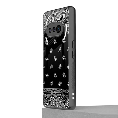 Paisley Black nothing phone 3a mobile cover | shockproof glass phone case