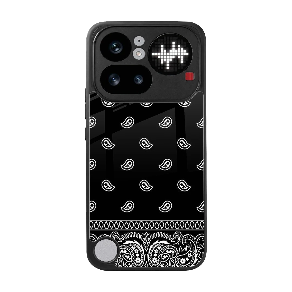 Paisley Black back phone cover | glass case for nothing phone 4a pro