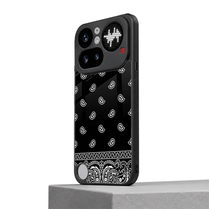 Paisley Black nothing phone 4a pro mobile cover | shockproof glass phone case