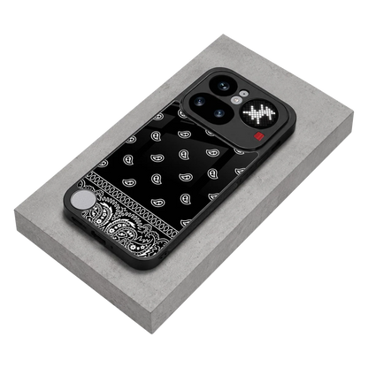 Paisley Black stylish phone case for nothing phone 4a pro | glossy glass and slim fit