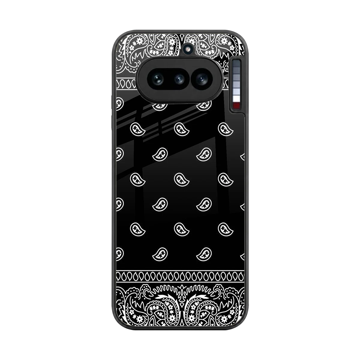 Paisley Black back phone cover | glass case for nothing phone 4a