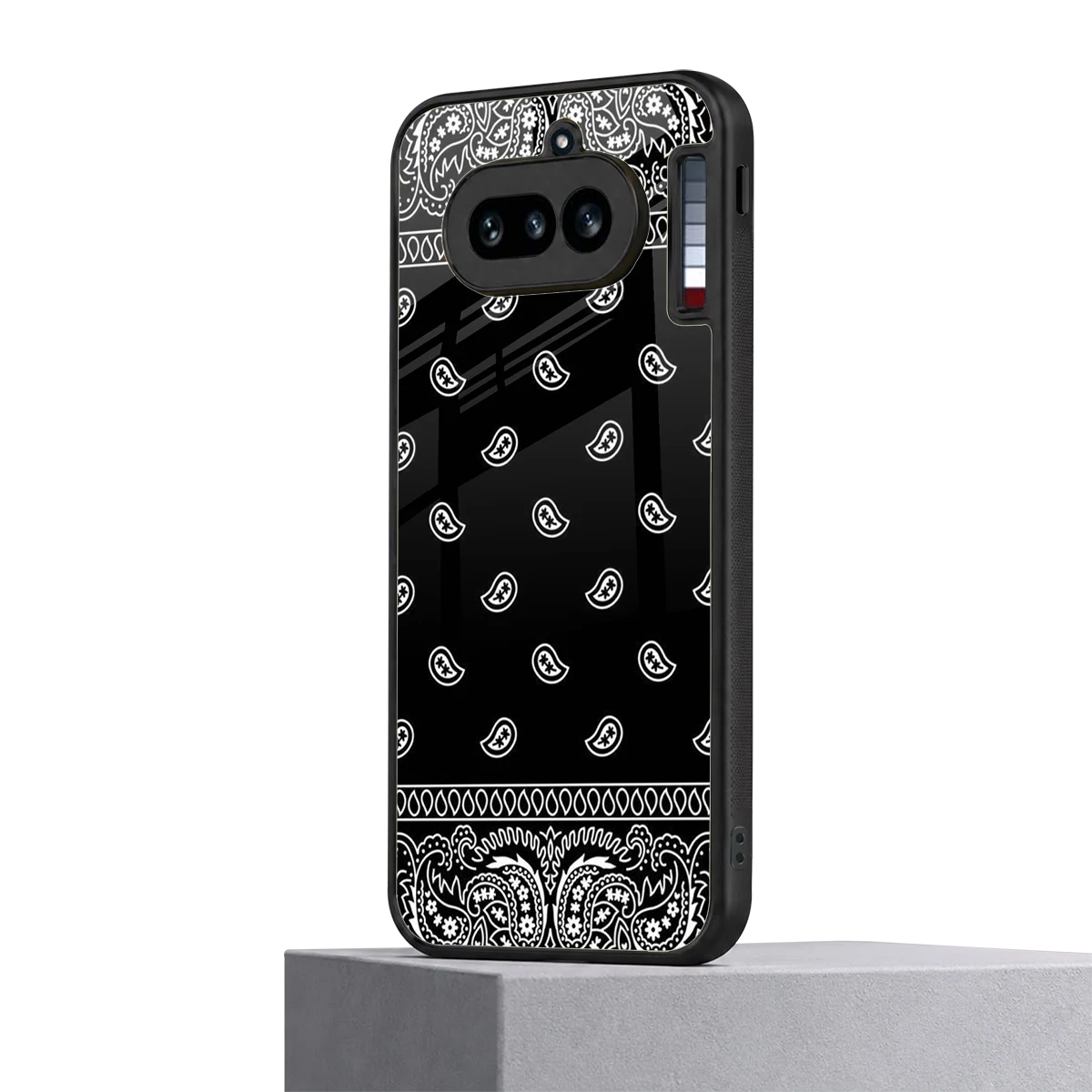 Paisley Black nothing phone 4a mobile cover | shockproof glass phone case