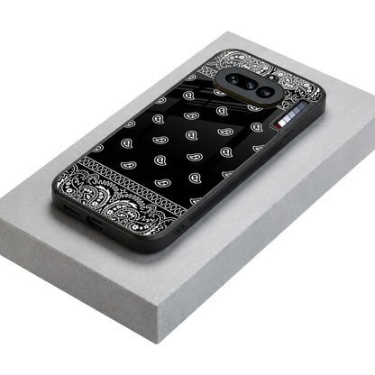 Paisley Black stylish phone case for nothing phone 4a | glossy glass and slim fit