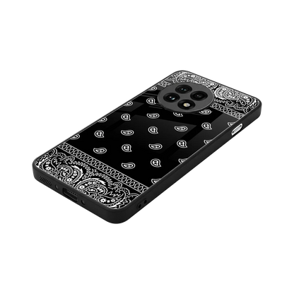Paisley Black stylish phone case for oneplus 13r | glossy glass and slim fit
