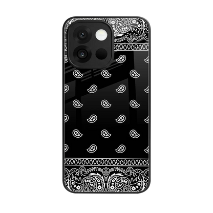 Paisley Black back phone cover | glass case for oneplus 13s