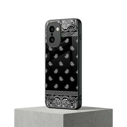 Paisley Black oneplus 15r mobile cover | shockproof glass phone case
