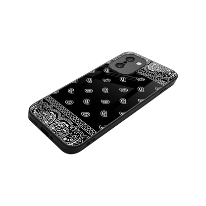 Paisley Black stylish phone case for oneplus 15r | glossy glass and slim fit