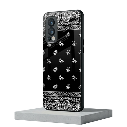 Paisley Black oneplus nord 2 mobile cover | shockproof glass phone case