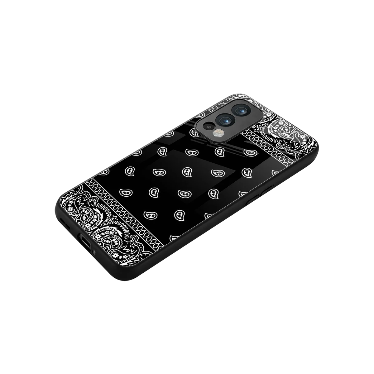 Paisley Black stylish phone case for oneplus nord 2 | glossy glass and slim fit