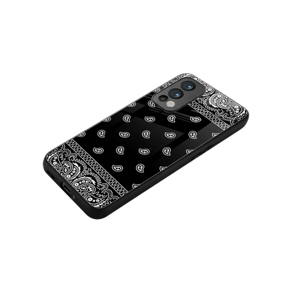 Paisley Black stylish phone case for oneplus nord 2 | glossy glass and slim fit