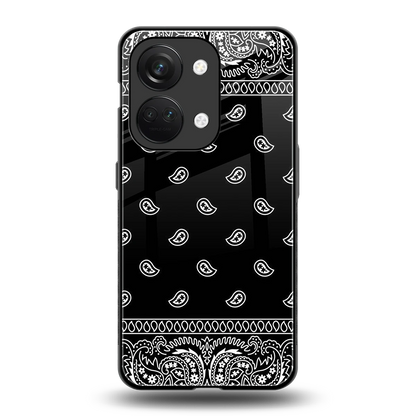 Paisley Black back phone cover | glass case for oneplus nord 3