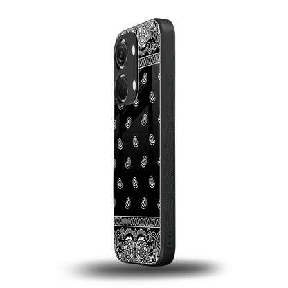 Paisley Black oneplus nord 3 mobile cover | shockproof glass phone case