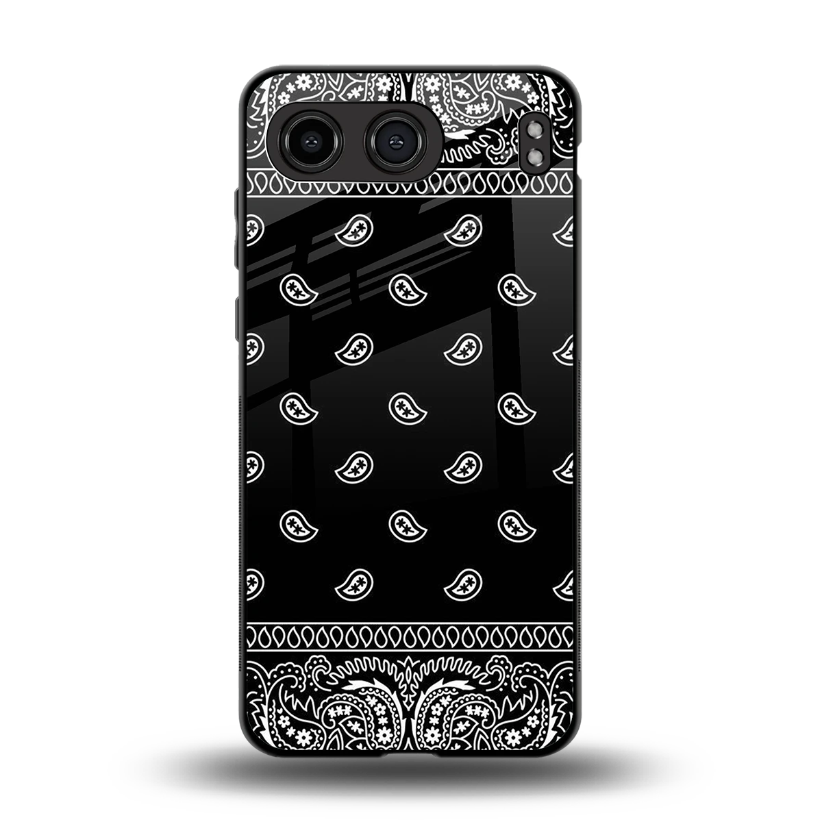 Paisley Black back phone cover | glass case for oneplus nord 4
