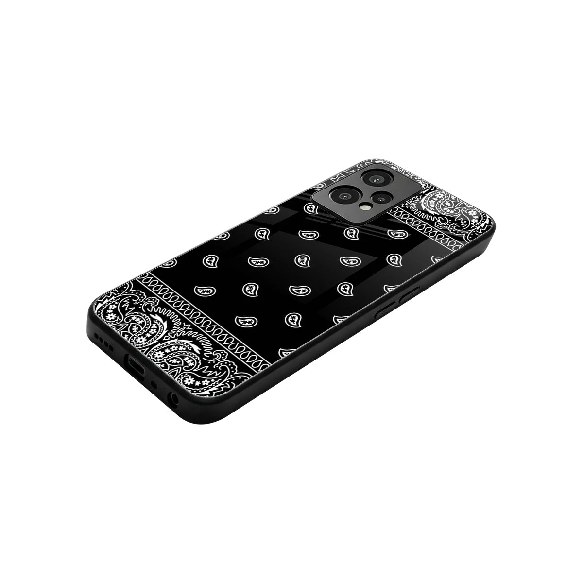 Paisley Black stylish phone case for oneplus nord ce 2 lite | glossy glass and slim fit