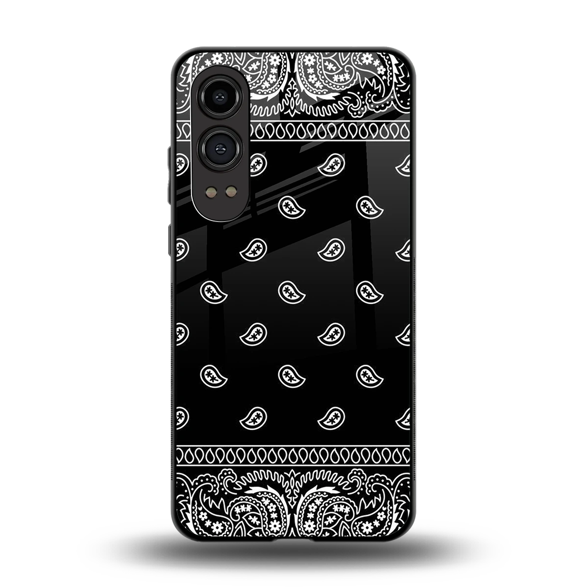 Paisley Black back phone cover | glass case for oneplus nord ce 4 lite