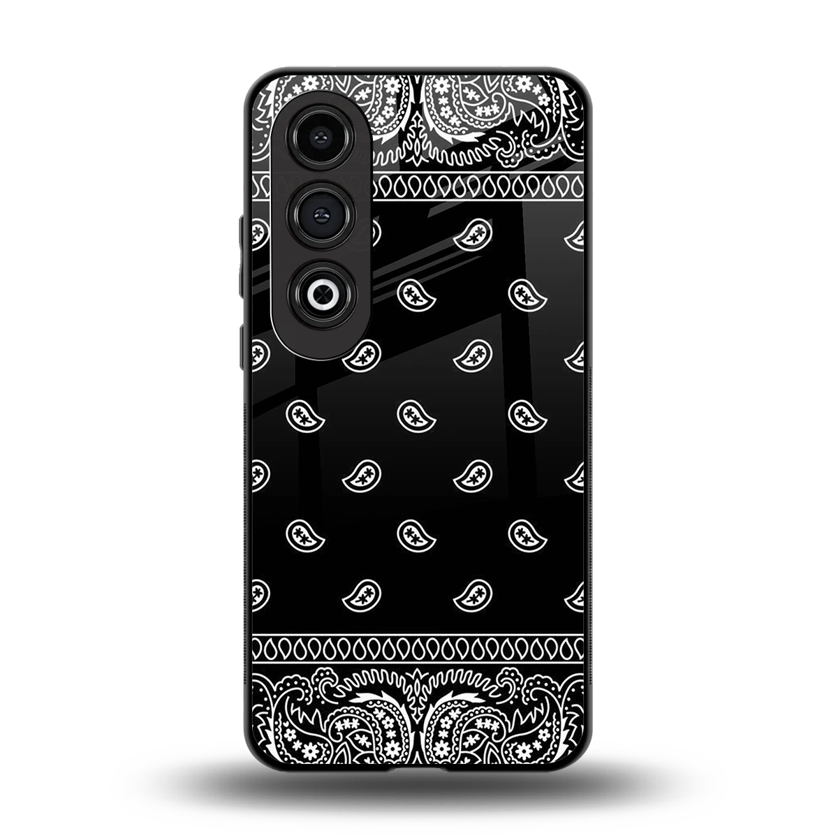 Paisley Black back phone cover | glass case for oneplus nord ce 4