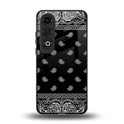 Paisley Black back phone cover | glass case for oneplus nord ce 4