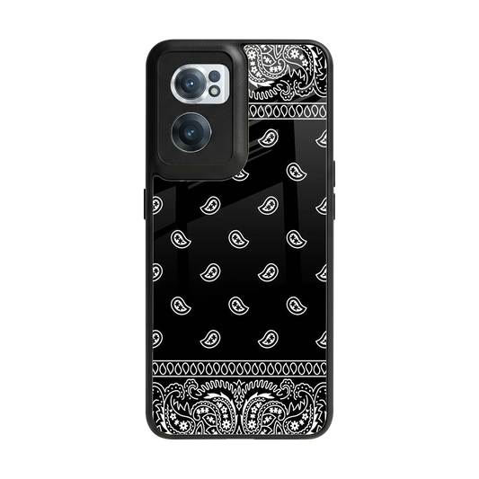 Paisley Black back phone cover | glass case for oneplus nord ce 2